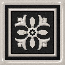 Estima Декоративная вставка Venezia Grey Черно-белая Неполированная 5,8x5,8 см
